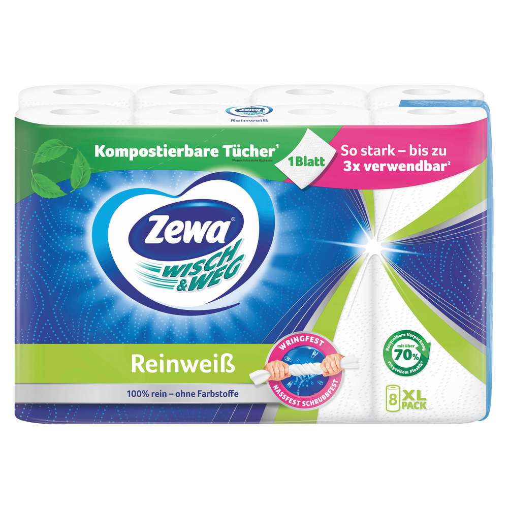 Produktabbildung Zewa Wisch & Weg Reinweiß Küchentücher