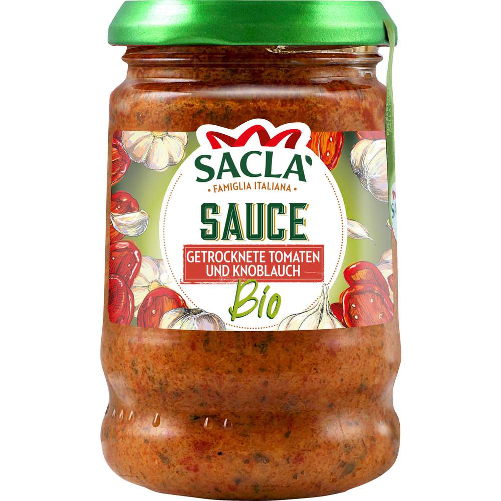 Produktabbildung Saclà Bio Sauce, getrocknete Tomaten & Knoblauch