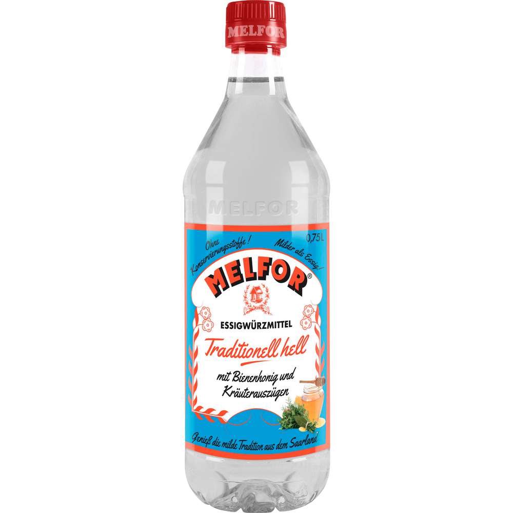 Produktabbildung Melfor Essig Traditionell hell, mit Bienenhonig und Kräutern