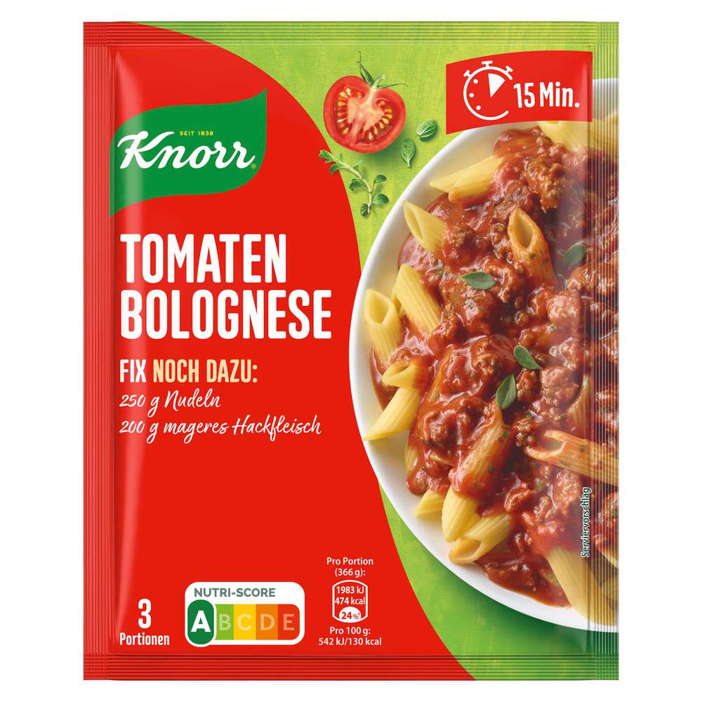 Produktabbildung Knorr Fix-Würzmischung, Tomaten-Bolognese