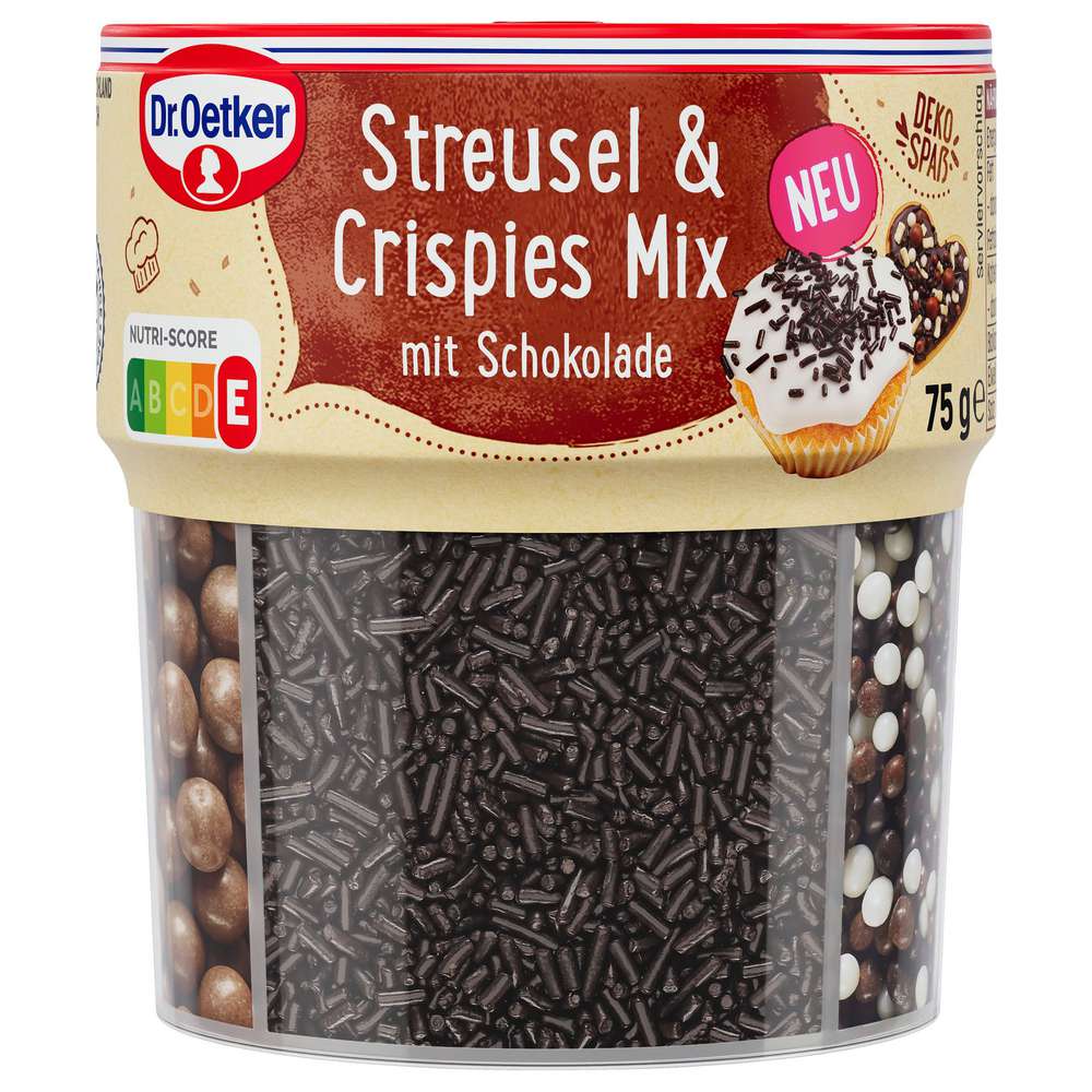 Produktabbildung Dr. Oetker Streusel & Crispies Mix, Schoko