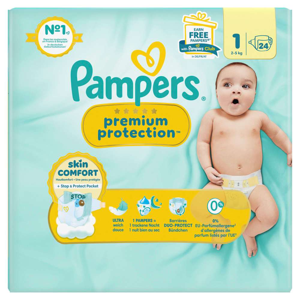 Produktabbildung Pampers Windeln Premium Protection Gr. 1 Newborn 2-5 kg