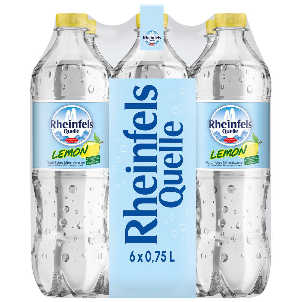 Produktabbildung Rheinfels Quelle Mineralwasser, Lemon (6x 0,750 Liter)