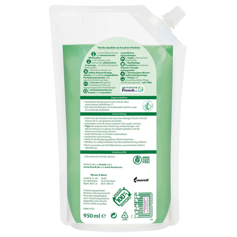 Produktabbildung Frosch Glasreiniger, Spiritus