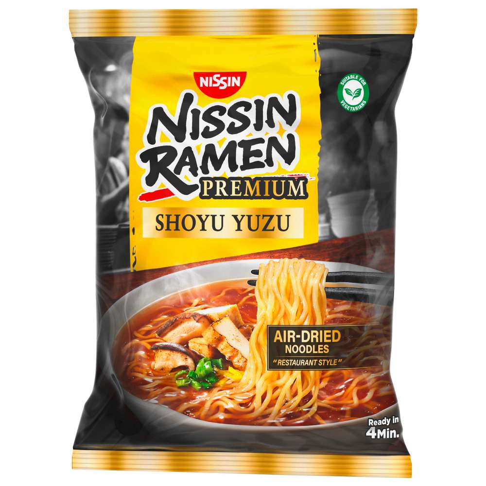 Produktabbildung Nissin Ramen Nudeln Premium, Shoyu Yuzu