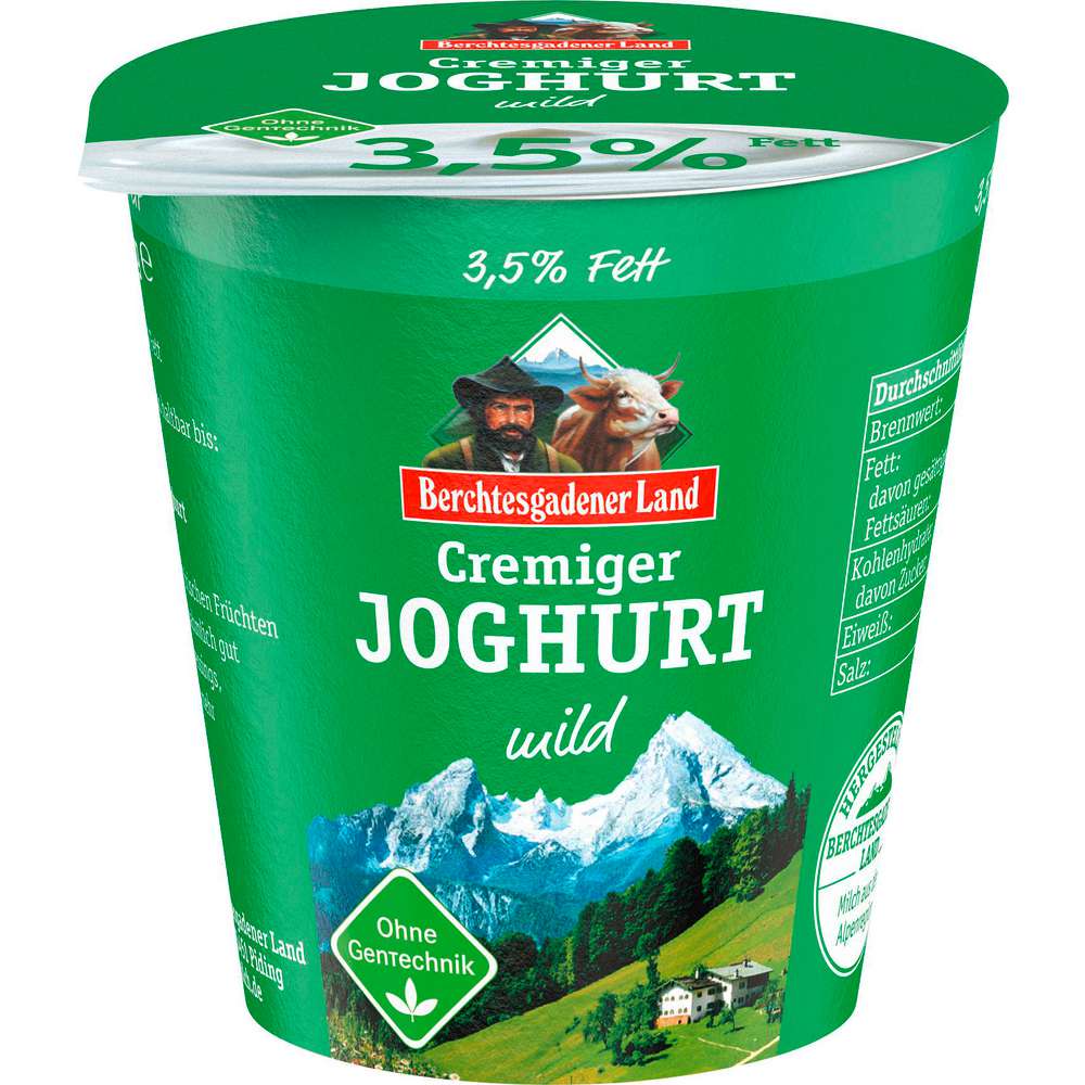 Produktabbildung Berchtesgadener Land Cremiger Naturjoghurt 3,5% Fett