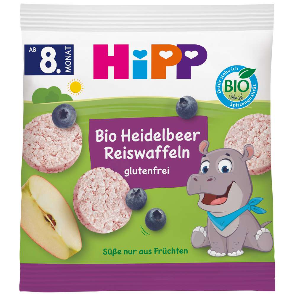 Produktabbildung Hipp Reiswaffeln, Heidelbeere