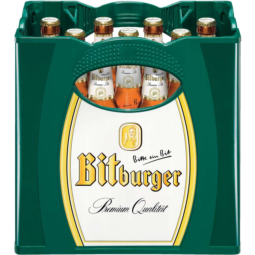 Produktabbildung Bitburger Pilsener Bier, Premium, 4,8 % (11x 0,500 Liter)
