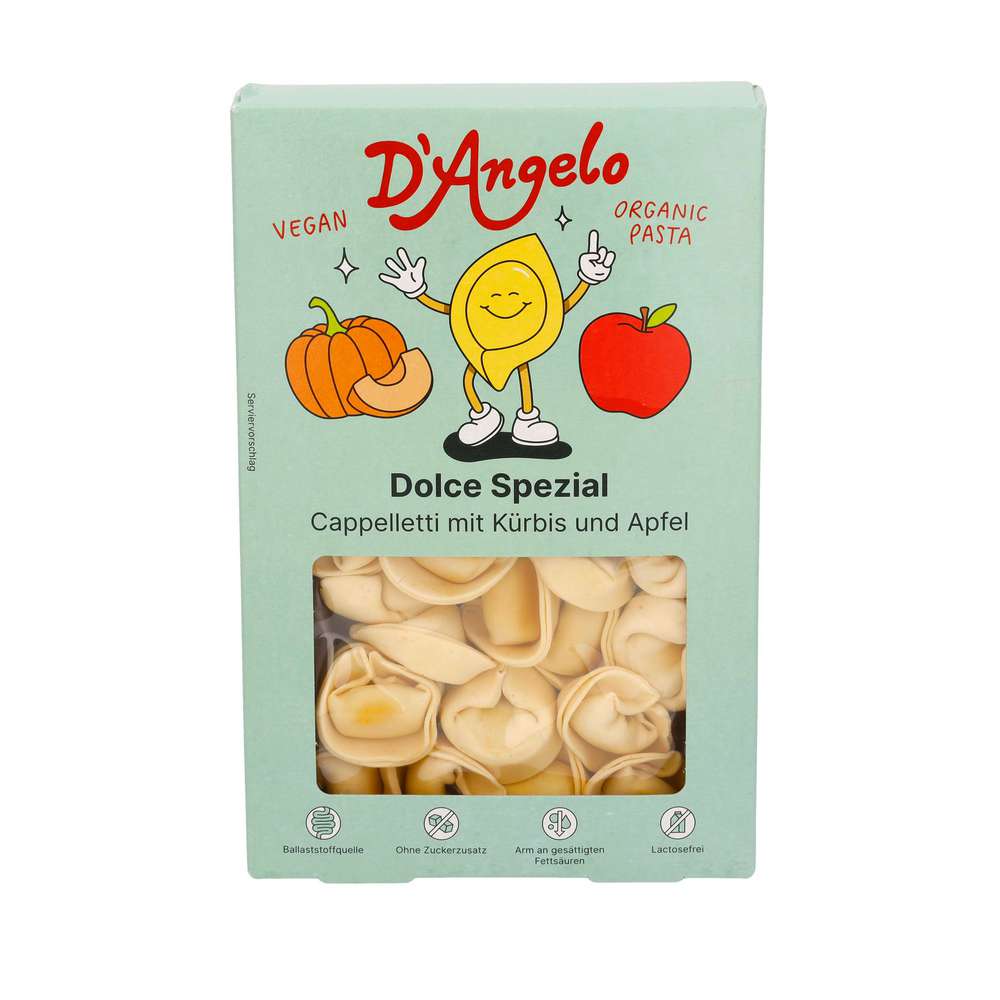 Produktabbildung D'Angelo Pasta Cappelletti, Kürbis-Apfel