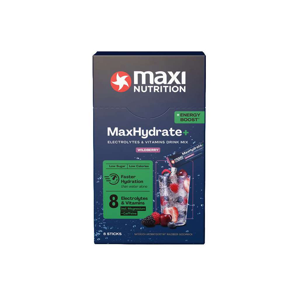 Produktabbildung MaxiNutrition Max Hydrate Electrolyte & Vitamins Drink-Mix, Wildberry
