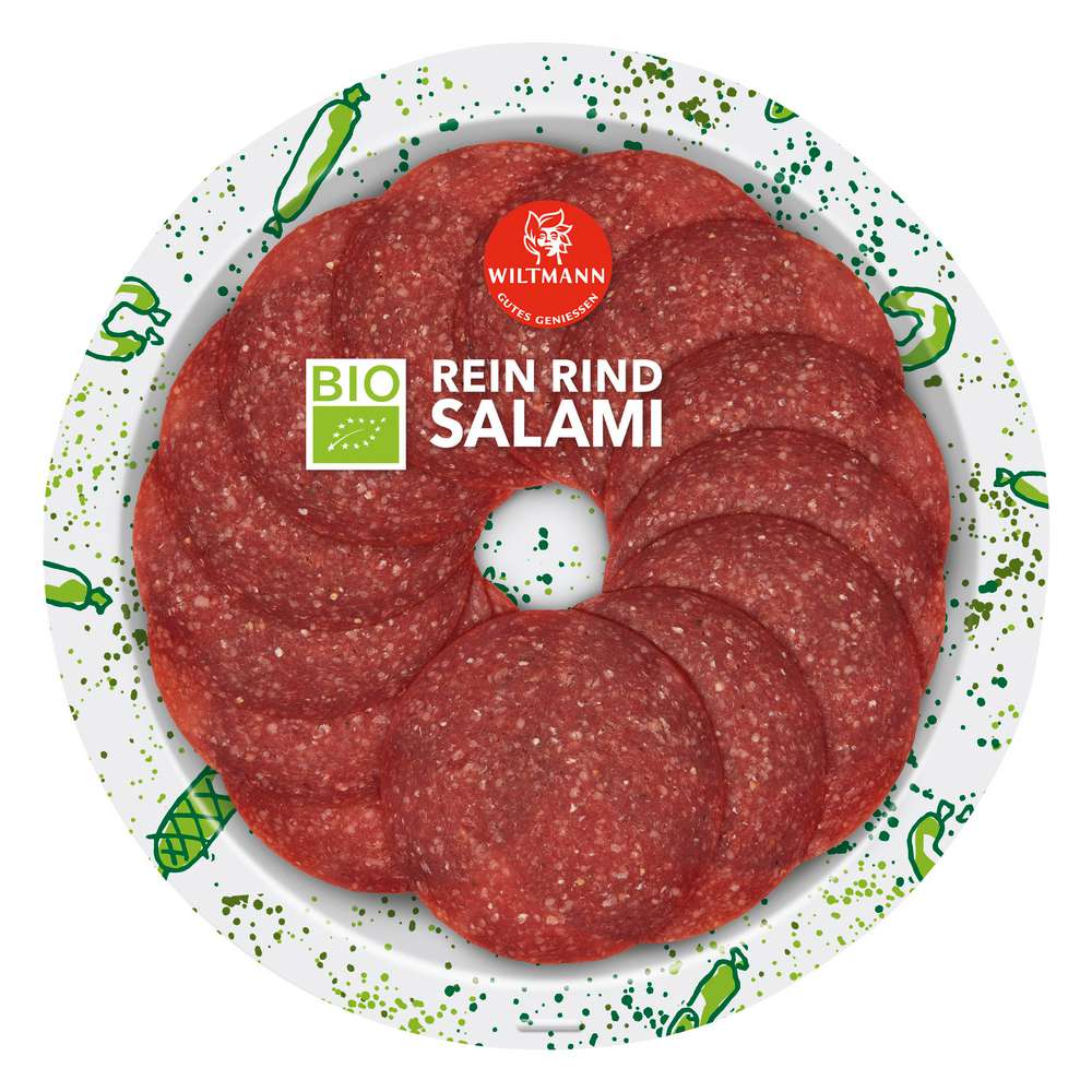 Produktabbildung Wiltmann Bio Rein Rind Salami