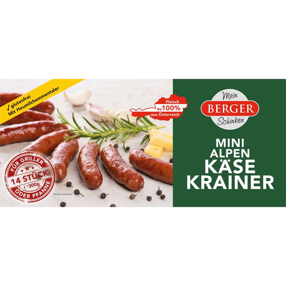 Produktabbildung Berger Mini Alpenkäsekrainer