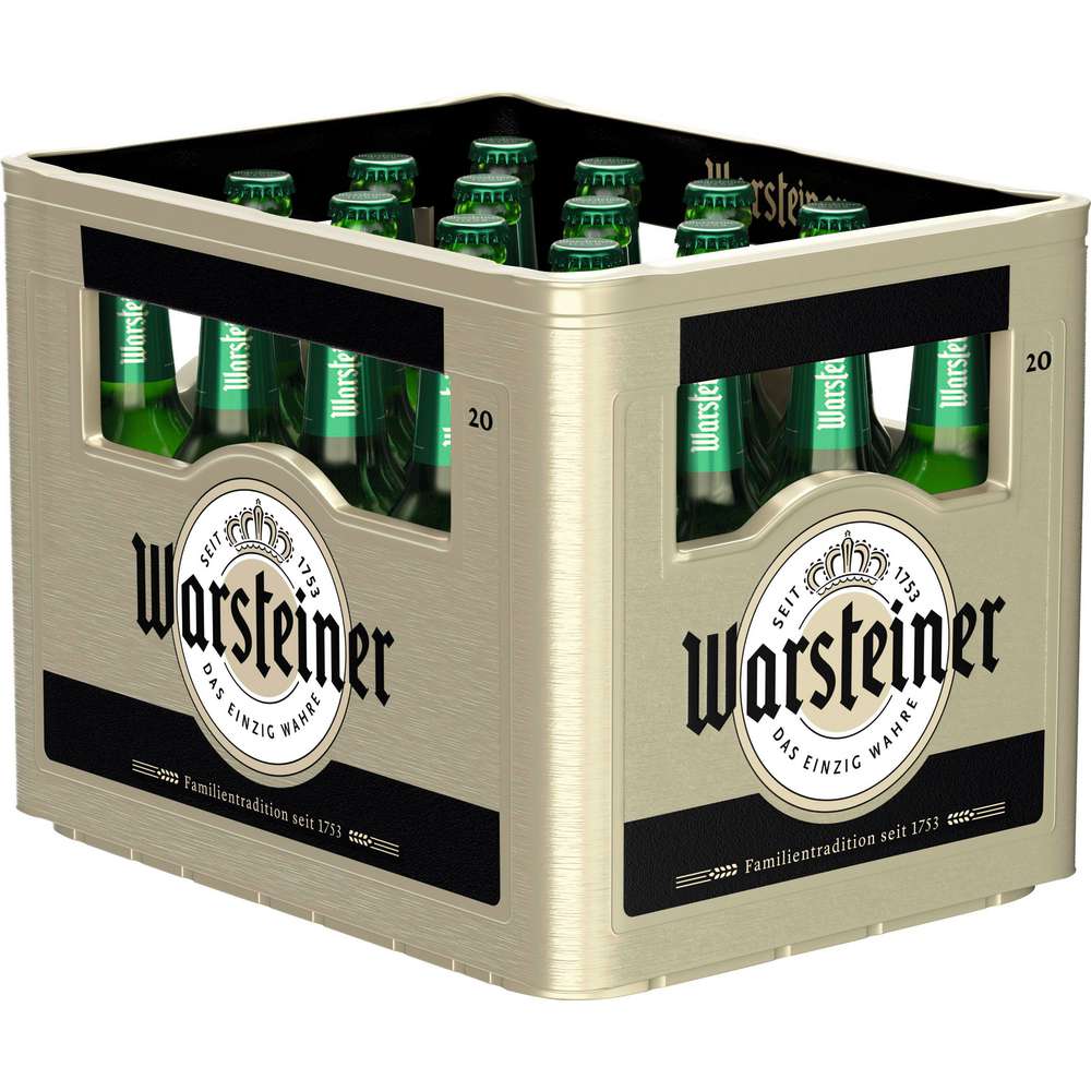 Produktabbildung Warsteiner Pilsener Bier, herb, 4,8 % (20x 0,500 Liter)