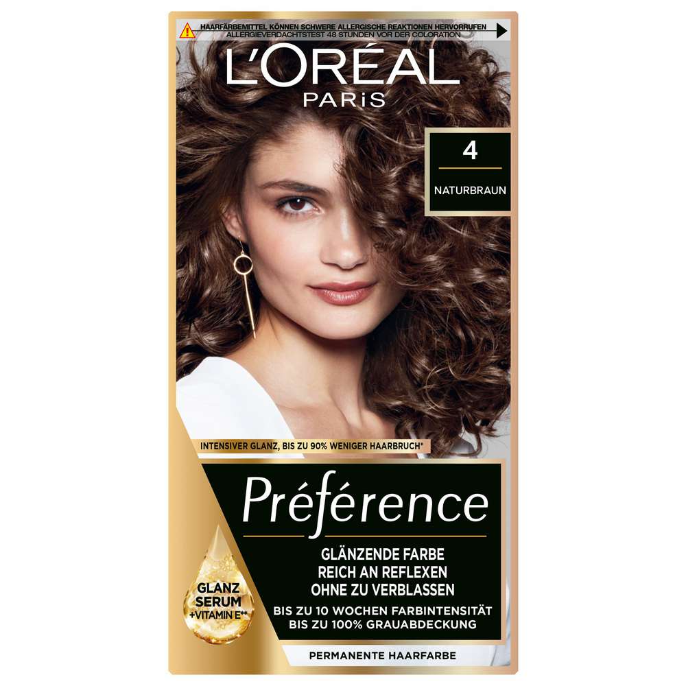 Produktabbildung L'Oreal Paris Haarfarbe Preference, 4 Naturbraun