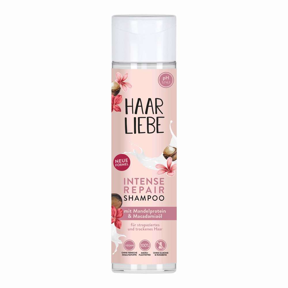 Produktabbildung Haarliebe Shampoo Intense Repair, Mandelprotein & Macadamiaöl