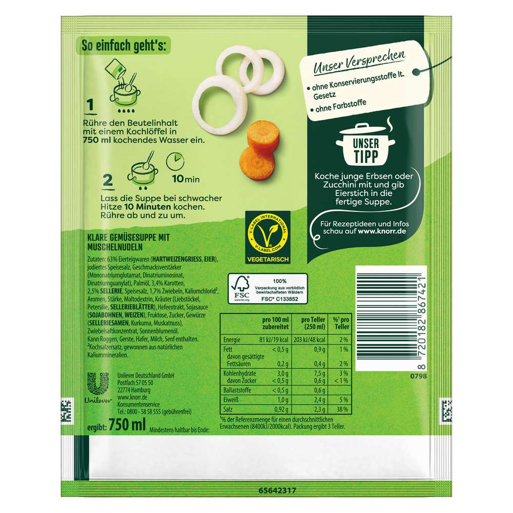 Produktabbildung Knorr Suppenliebe Gemüse mit Nudeln