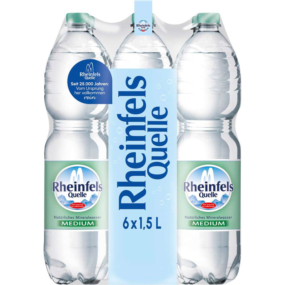 Produktabbildung Rheinfels Quelle Mineralwasser, Medium (6x 1,500 Liter)