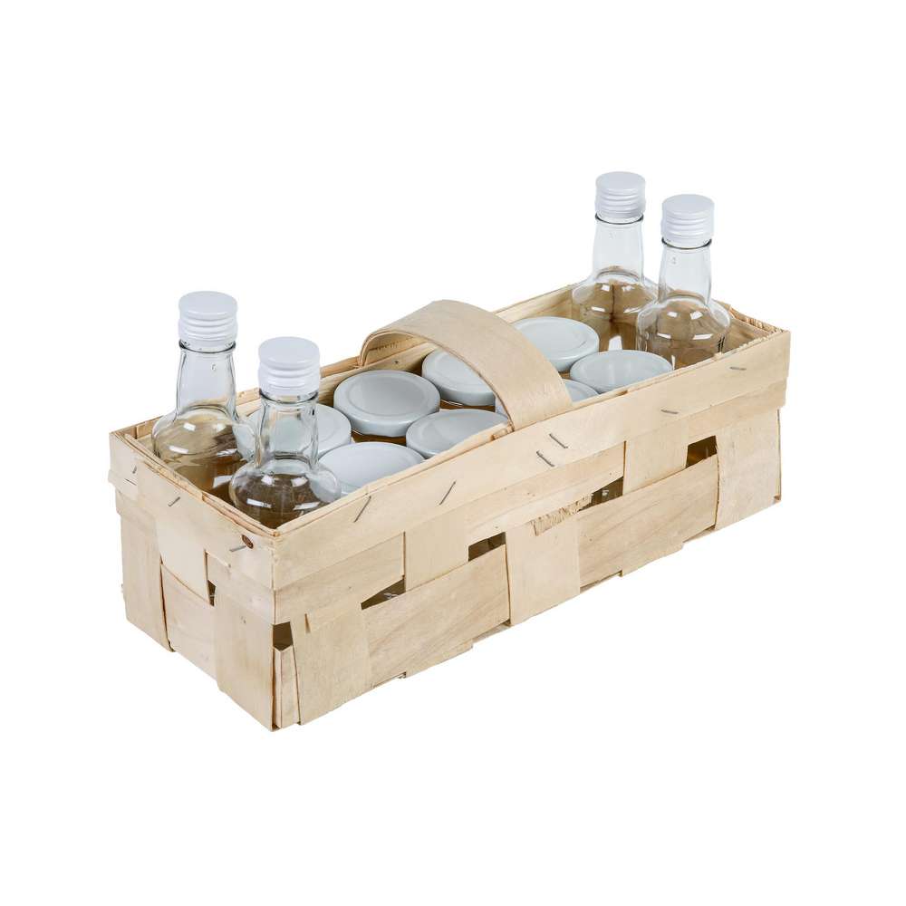 Produktabbildung Testrut Gläser/Flaschen-Set im Korb, 12-tlg.