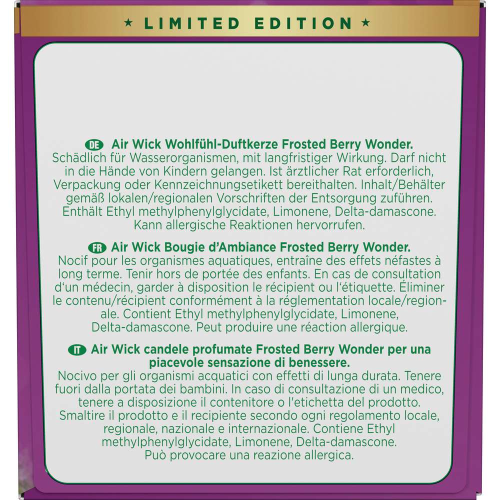 Produktabbildung Air Wick Wohlfühlkerze Duo Frosted Berry Wonder