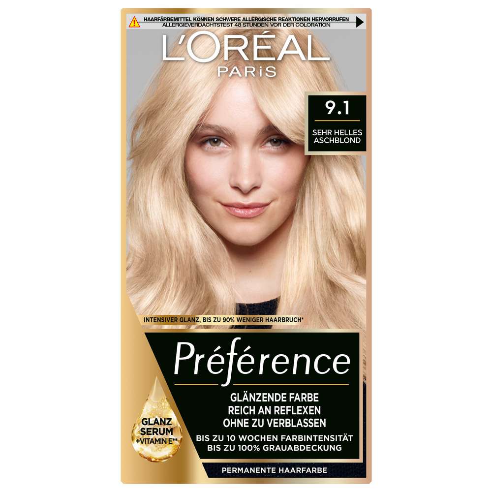 Produktabbildung L'Oréal Paris Haarfarbe Preference, 9.1 Oslo
