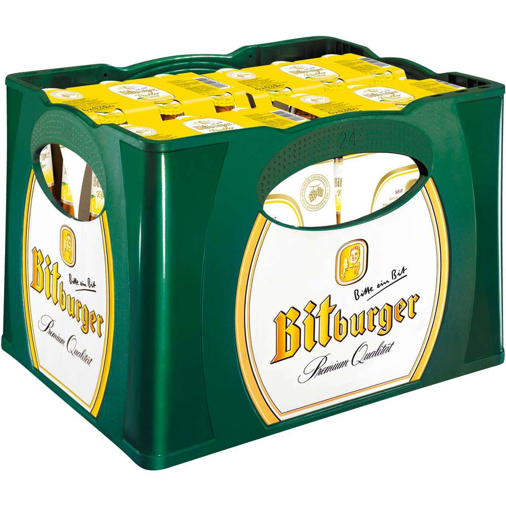 Produktabbildung Bitburger Biermischgetränk, Radler, Zitronen, 2,5 % (4x Träger in der Kiste zu je  6x 0,330 Liter)