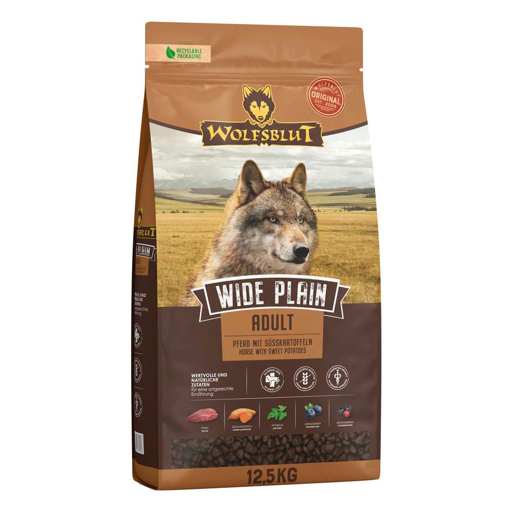 Produktabbildung Wolfsblut Hundetrockenfutter Wide Plain, Pferd/Süßkartoffel