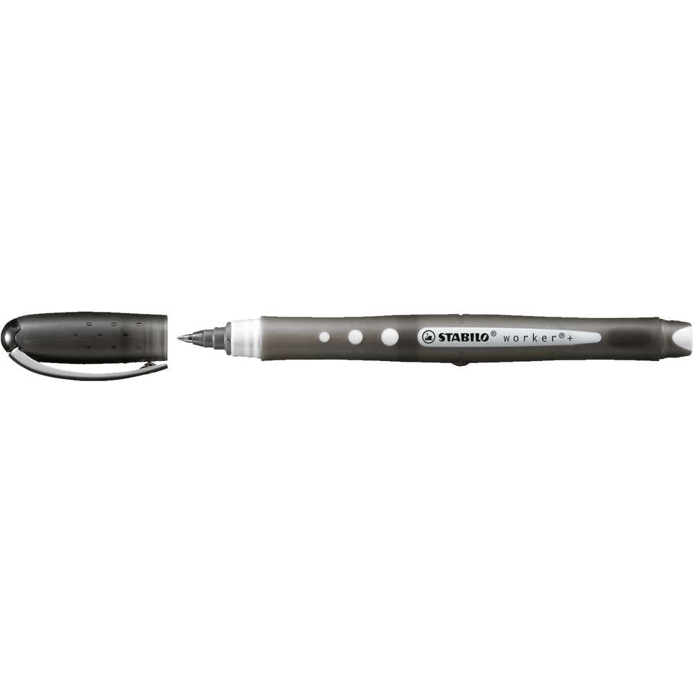 Produktabbildung STABILO Tintenroller worker+ colorful medium, schwarz