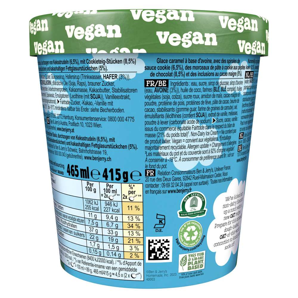 Produktabbildung Ben & Jerry's Eis Cookie Dough vegan