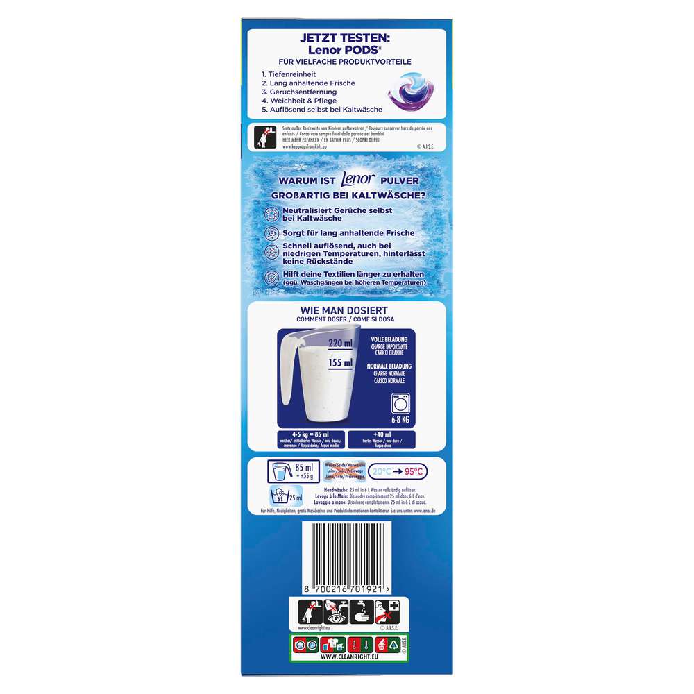 Produktabbildung Lenor Universal-Waschmittel Pulver, Aprilfrisch
