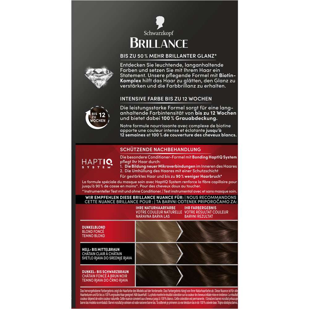 Produktabbildung Schwarzkopf Brillance Haarfarbe, 924 Schokobraun