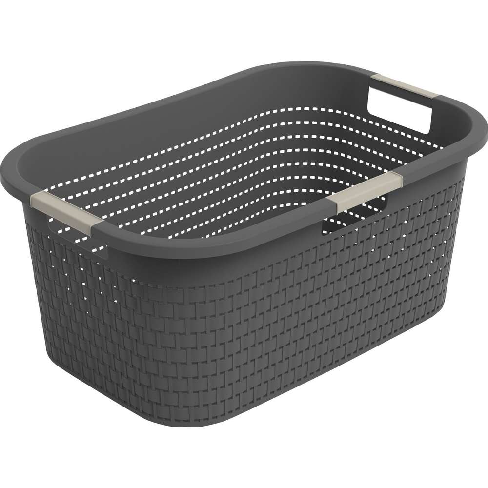 Produktabbildung Rotho Wäschekorb Country 40l, Anthrazit