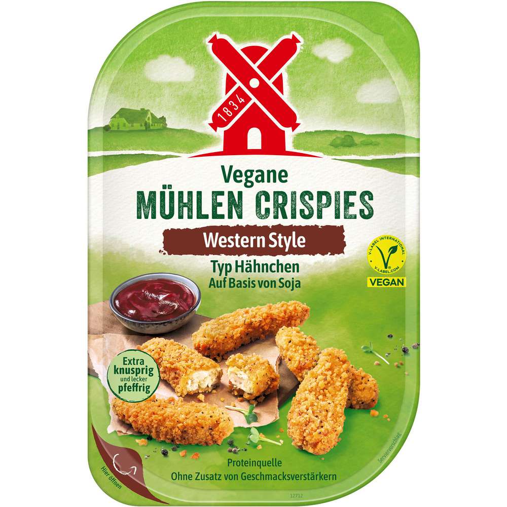 Produktabbildung Rügenwalder Mühle Vegane Mühlen Crispies, Western Style Typ Hähnchen