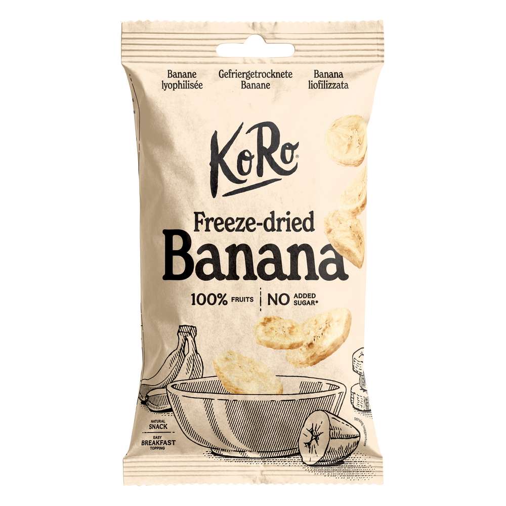 Produktabbildung KoRo Gefriergetrocknete Bananenscheiben