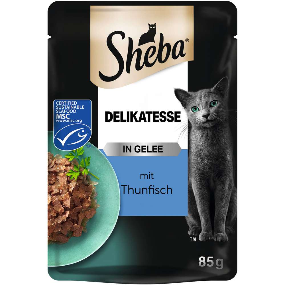 Produktabbildung Sheba Katzen-Nassfutter Delicato, Thunfisch in Gelee
