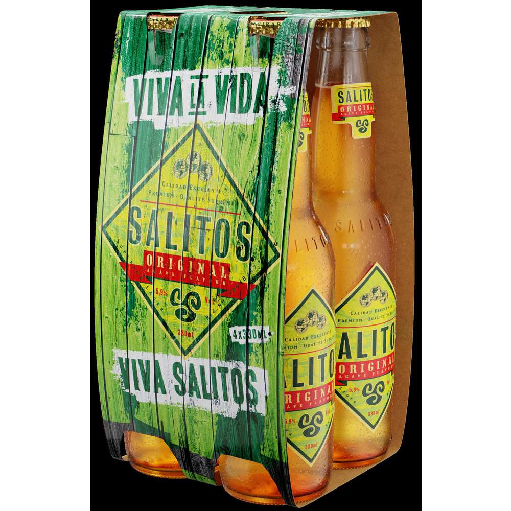 Produktabbildung Salitos Biermischgetränk Tequila 5,9% (4x 0,330 Liter)
