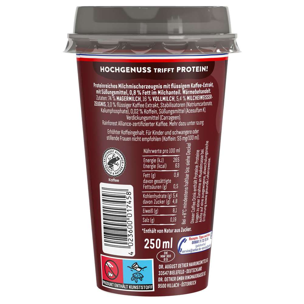 Produktabbildung Dr. Oetker Coffee High Protein, Espresso Macchiato Style