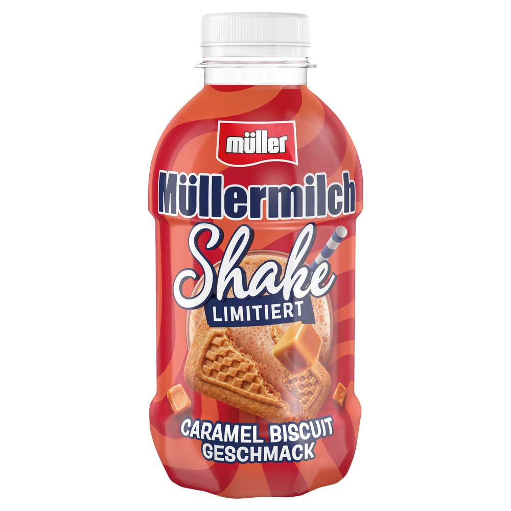 Produktabbildung Müller Müllermilch Shake, Caramel Biscuit Geschmack