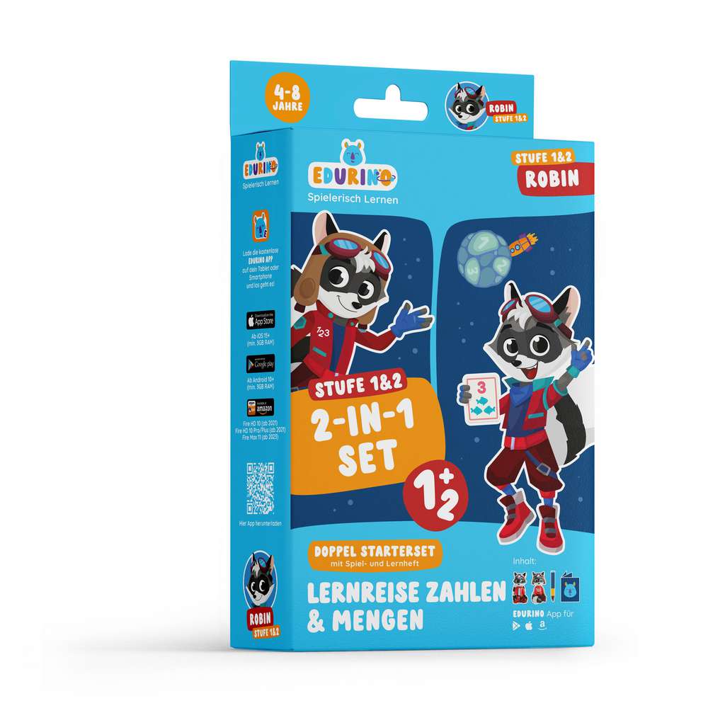 Produktabbildung Edurino Lernfigur Mika Stufe 1+2 - Lernreise Zahlen & Mengen