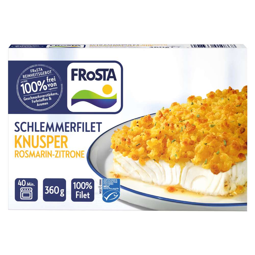 Produktabbildung Frosta MSC Schlemmer-Filet à la Bordelaise Rosmarin-Zitrone, tiefgekühlt