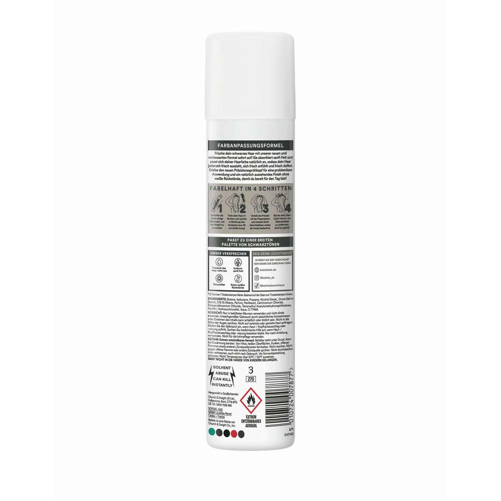 Produktabbildung Batiste Trocken-Shampoo, Schwarz