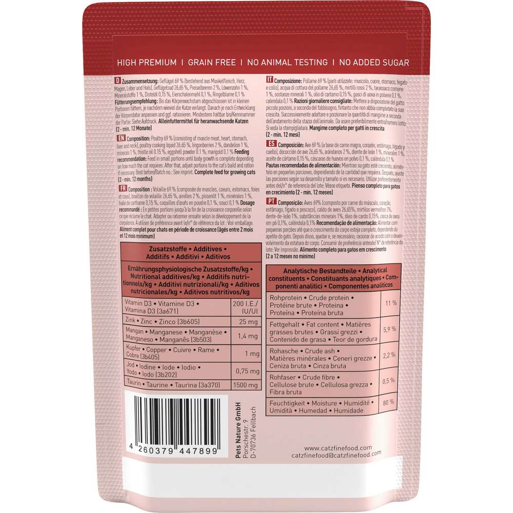 Produktabbildung catz finefood Katzen-Nassfutter Kitten, Geflügel