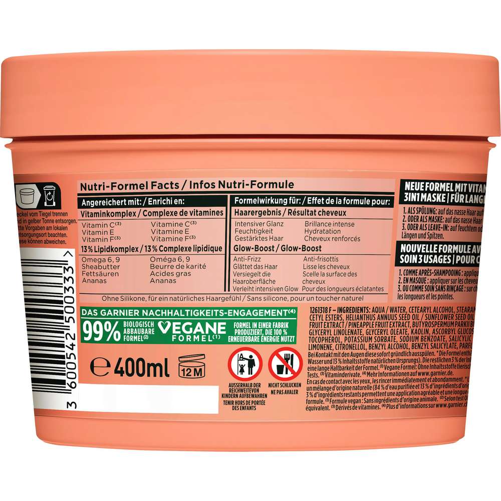 Produktabbildung Garnier Fructis Haarmaske, Ananas