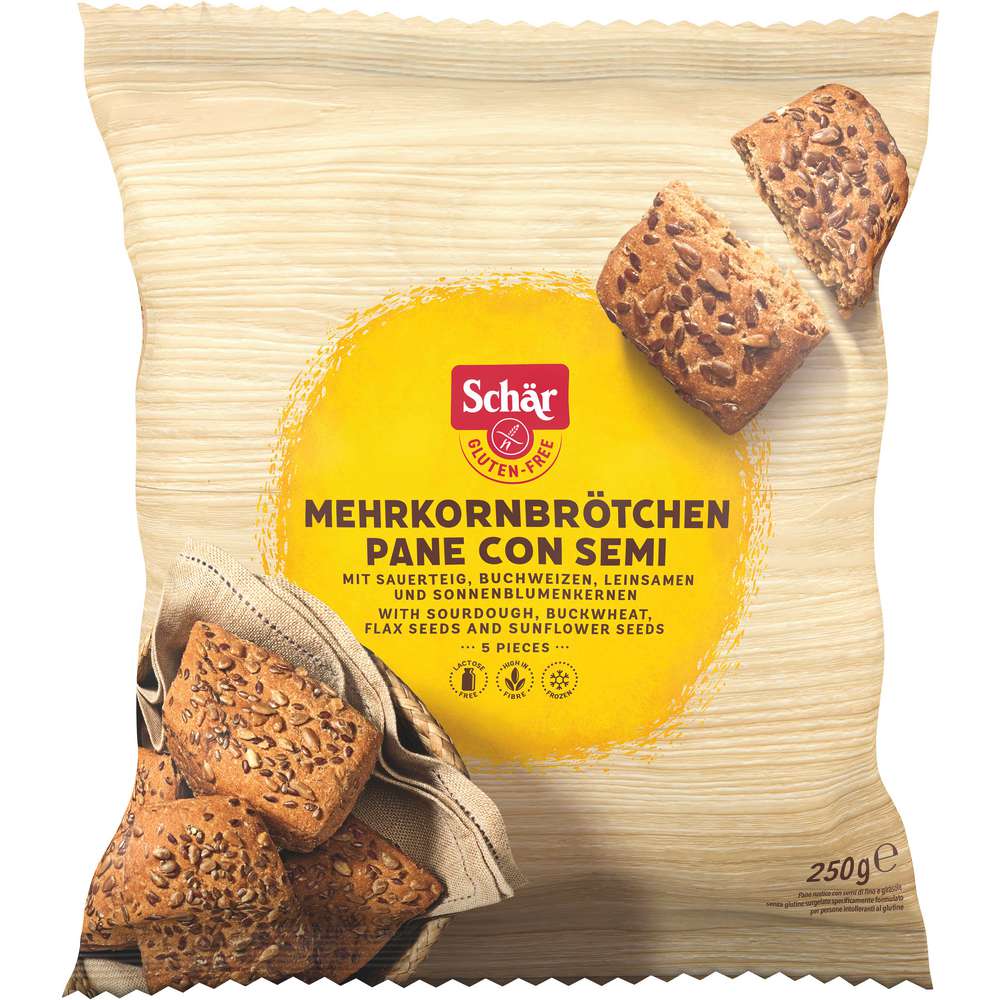 Produktabbildung Schär Mehrkornbrötchen, glutenfrei, tiefgekühlt
