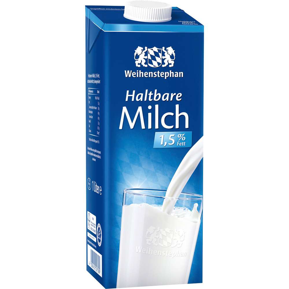 Produktabbildung Weihenstephan H-Milch, 1,5% Fett