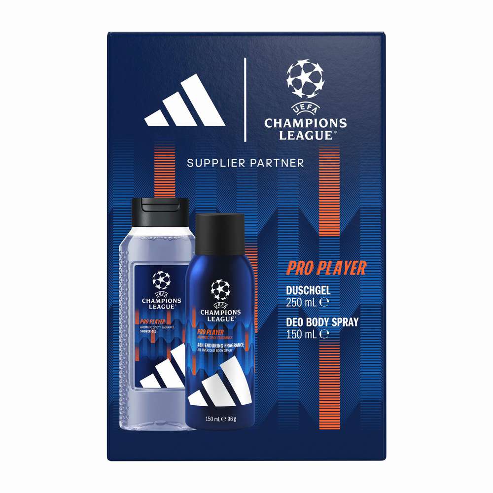 Produktabbildung Adidas Geschenk-Set Uefa, Shower Gel/Deo Spray