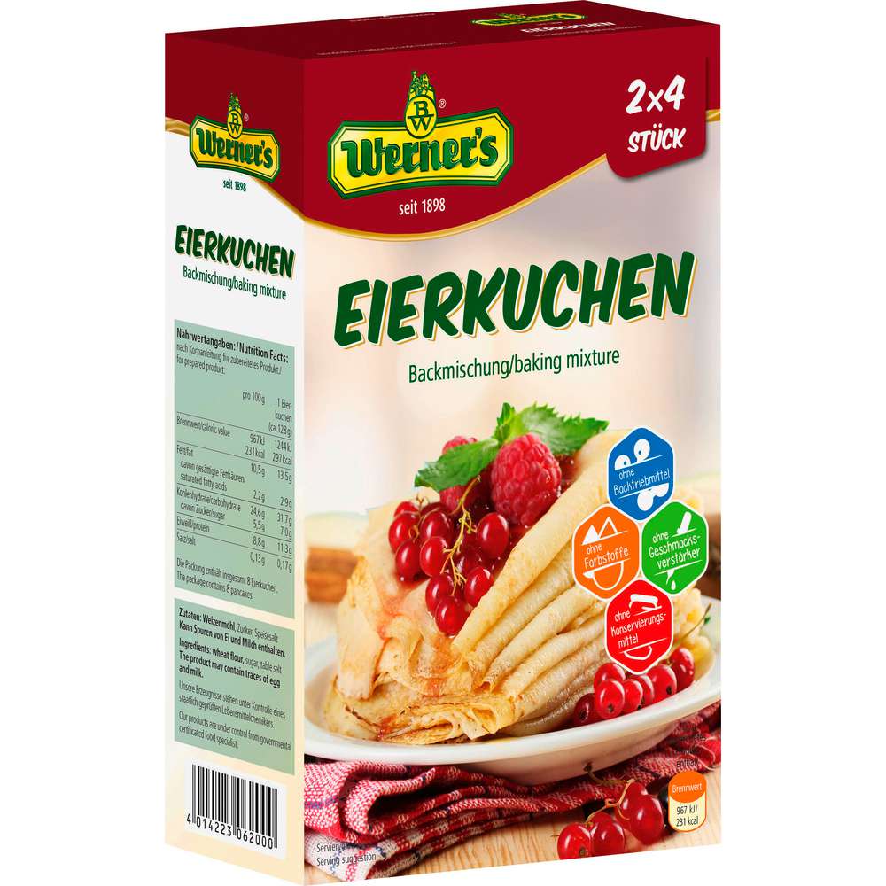 Produktabbildung Werner's Backmischung, Eierkuchen