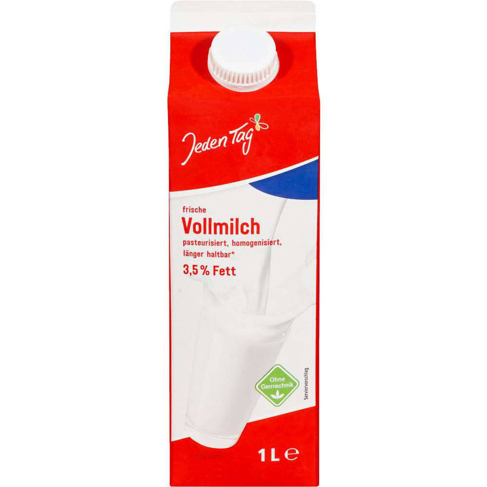 Produktabbildung Jeden Tag Frische Vollmilch, 3,5% Fett