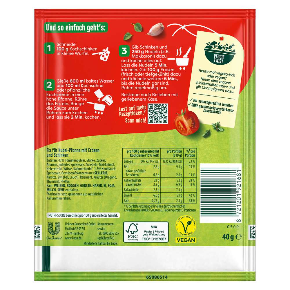 Produktabbildung Knorr Fix-Würzmischung, Hirtenmakkaroni 