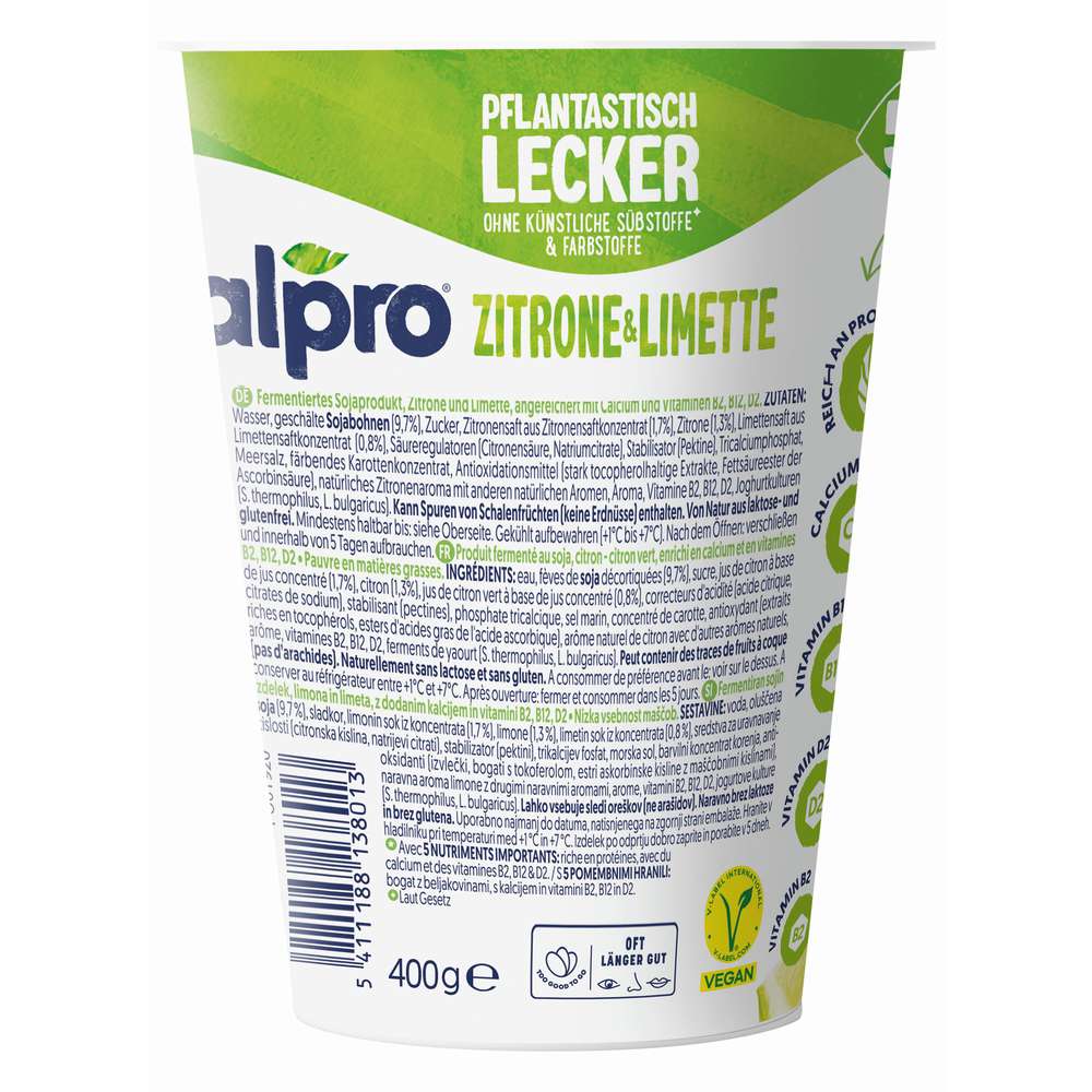 Produktabbildung Alpro Soya-Joghurtalternative, Limette/Zitrone