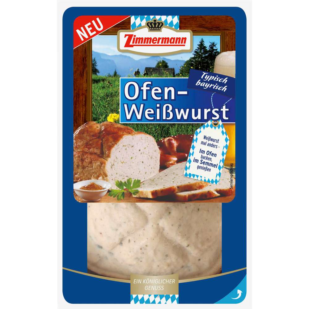 Produktabbildung Zimmermann Ofen-Weißwurst